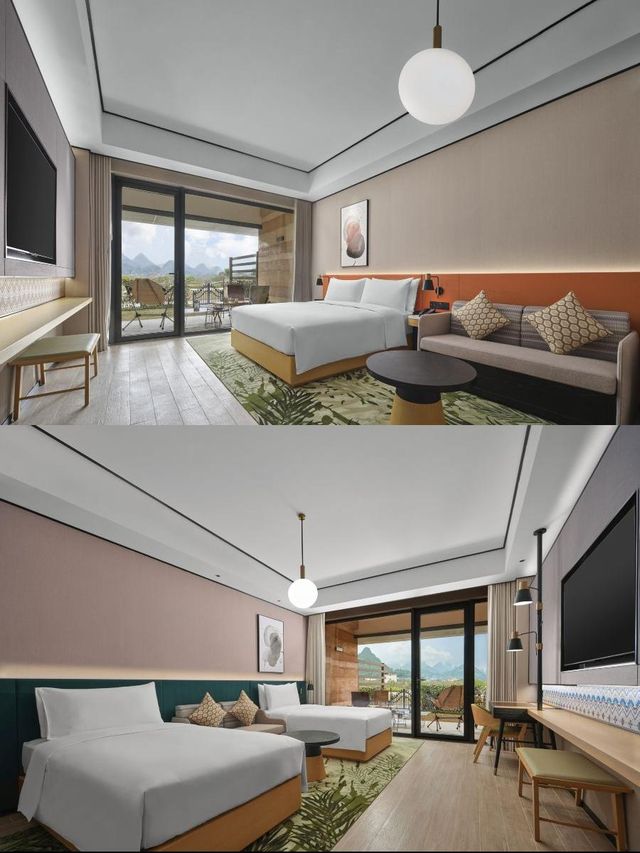 陽朔希爾頓，躺平看山超爽！