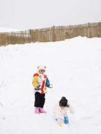 西嶺雪山帶娃追雪成功,小月齡也可衝!