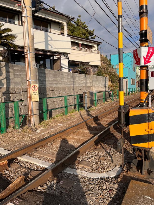 슬램덩크의 배경이 된 가마쿠라코코마에 철도 건널목🌊🚃