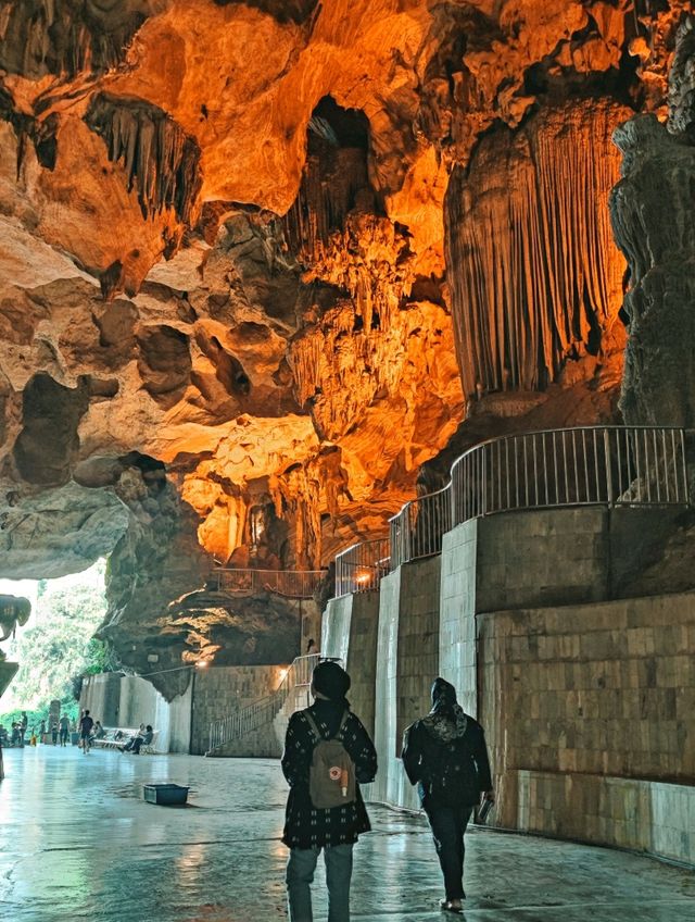 Cave Temple in the Middle of Limestone Mountains