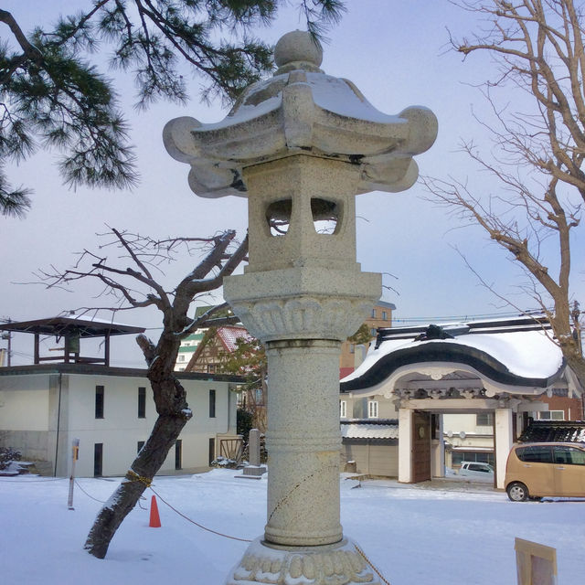 Winter Serenity at Hakodate Temple