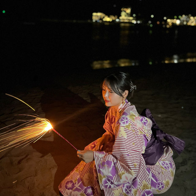 유카타 입고 보는 하나비🎇