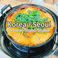 【韓国/ソウル】きのこ鍋+うどん+ポックンパが10,000ウォン⁉︎