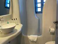 希臘聖托里尼的白色小屋 