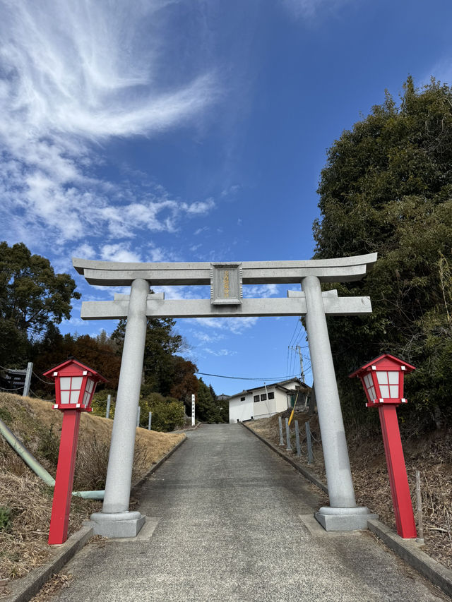 【熊本観光】切り絵の御朱印が可愛い🐇見晴らしのいい神社⛩