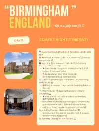 Birmingham itinerary for History Buffs 📜