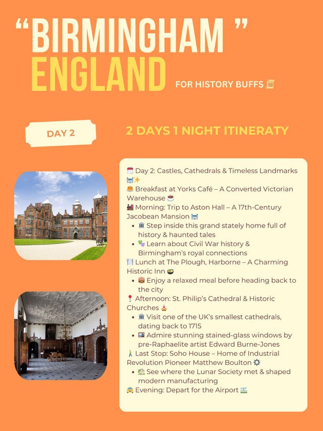 Birmingham itinerary for History Buffs 📜