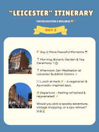 Leicester itinerary 🌺🇬🇧