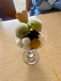 【山口県下関市長府🇯🇵四季庭】ちょっと一休み☺️美味しいパフェに大満足♪