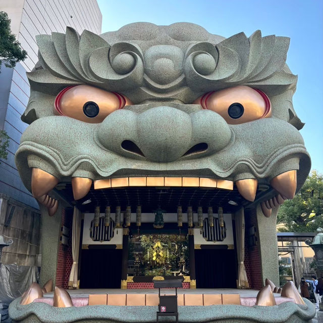 🇯🇵【大阪】難波八阪神社⛩️大迫力の獅子殿！(^^)