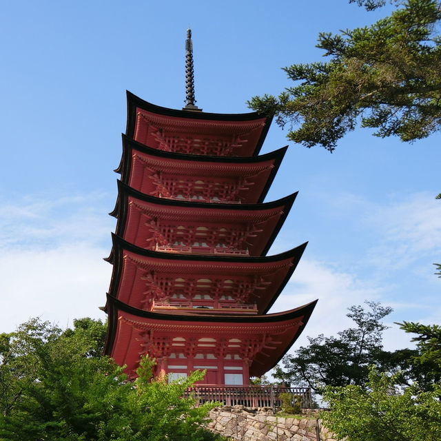 海中島居+海上神社+神之使者一在嚴島神社散策