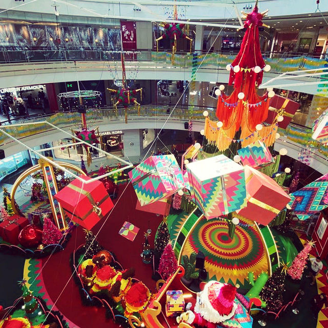 Colourful festive décor at Penang Queensbay