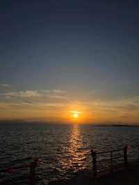 金門｜湖下海堤 • 讓我戀戀不捨的夕陽美景，每天都看不膩