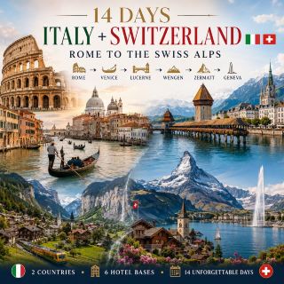 🇮🇹🇨🇭 14 Days Between Ancient Streets and Alpine Peaks — Italy + Switzerland Itinerary 🏔️✨