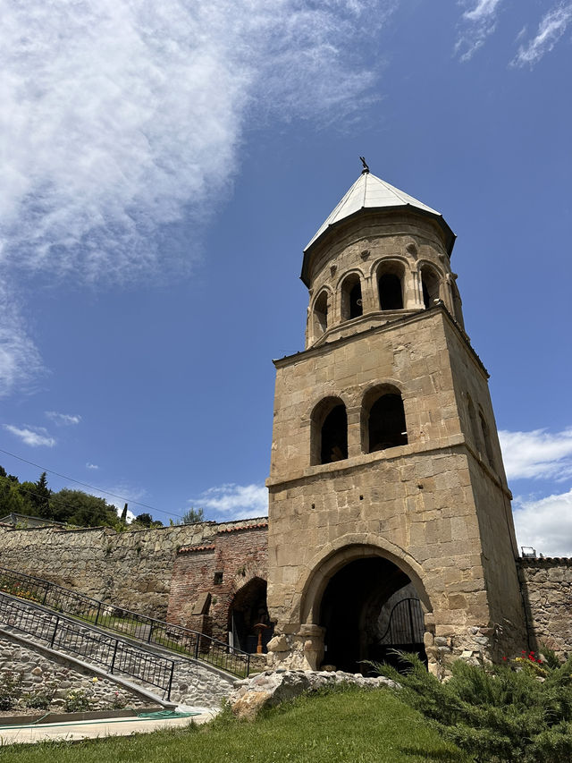 Low-key lovely temple in Mtskheta without tourist crowds 