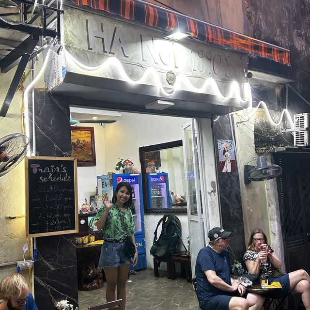 Famous train street in Hanoi