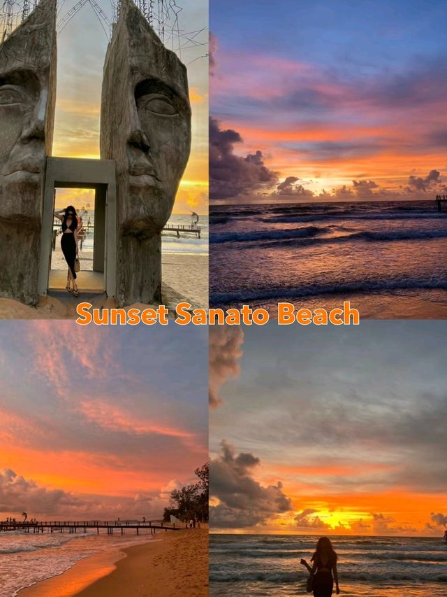 The dreamy sunset that people chasing at Sunset Sanato Beach