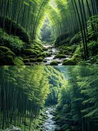 蜀南竹海，川渝周邊，滿眼青翠，人間仙境。