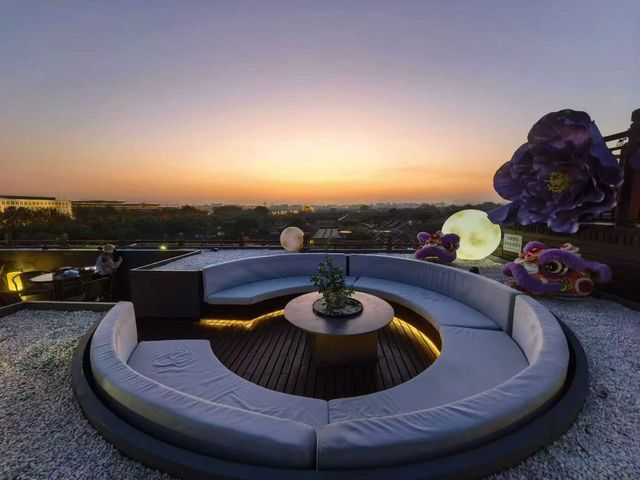 在天安門逸扉露台，追一場jue美日落晚霞