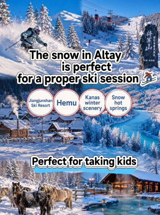 The snow in Altay is perfect for a serious ski trip.