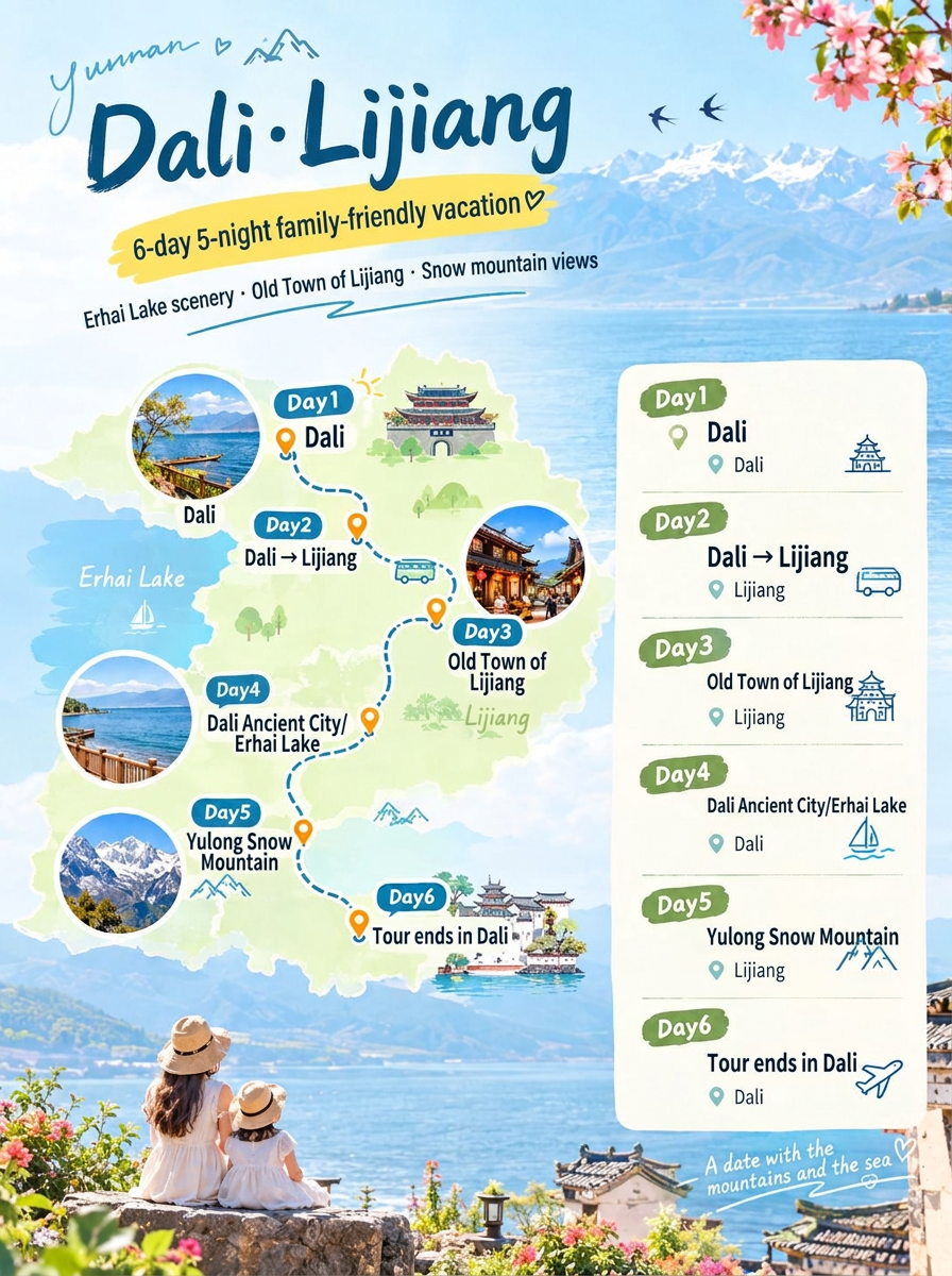 6-Day 5-Night Lijiang & Dali Family Vacation: A Stress-Free Yunnan Itinerary for Kids