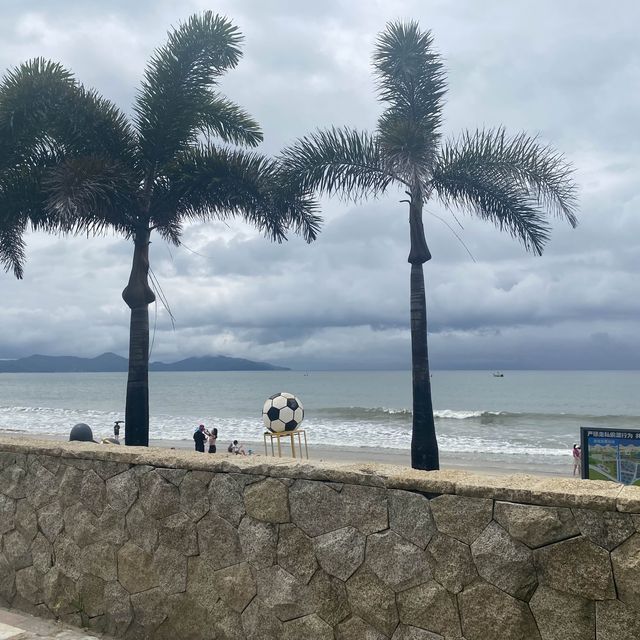 看到海景笑哈哈！汕尾希尔顿酒店，美丽的海景