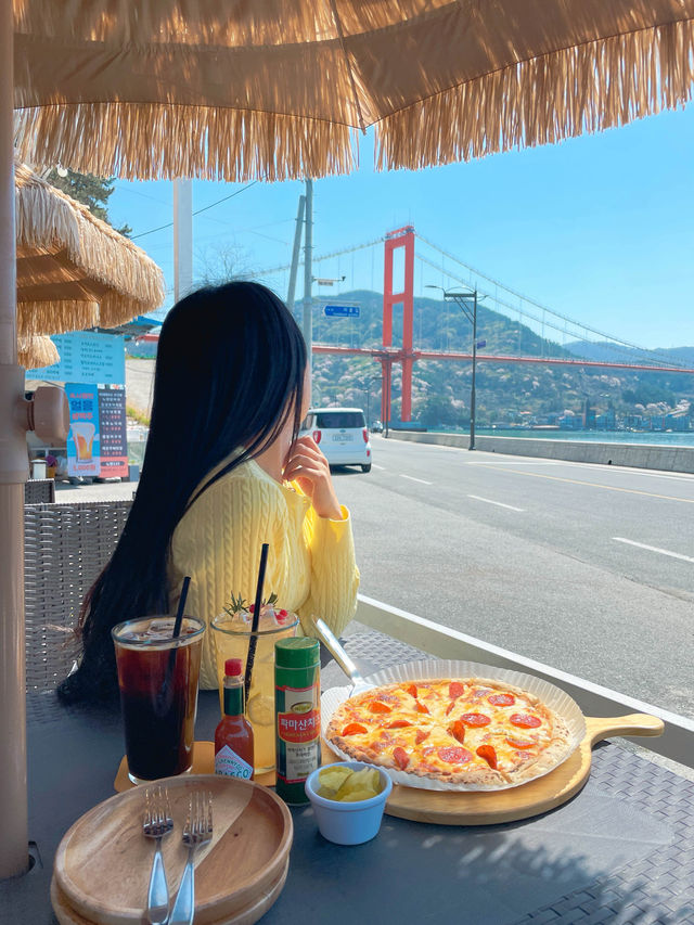 🌼남해대교 노량대교를 한눈에 담을 수 있는 뻥 뚫린 오션뷰를 자랑하는 여기는 하동 노량133 