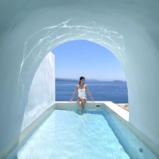 Santorini 人生住過最美的酒店🩵