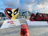 Massive 8M long Deadpool at the Harbour City! 🏙️🇭🇰