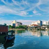 馬來西亞檳城喬治城標誌性特色景點:姓陳橋，海上木屋村落，海中獨木橋，適合拍照📸打卡