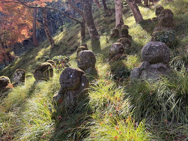 A Thousand Rakan Statues at the Otagi Nenbutsu-ji Temple in Kyoto