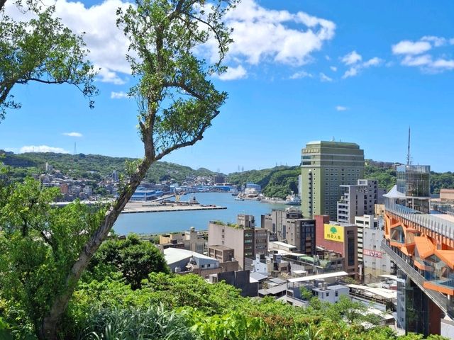 Beautiful views at the top of Keelung Tower, Taiwan