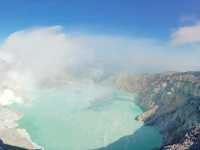 Mount Ijen is a volcano located on the border of Banyuwangi and Bondowoso Regencies, East Java, Indo