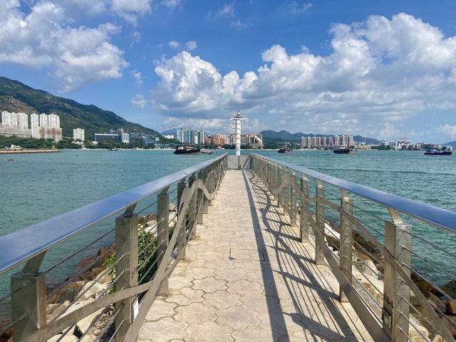 屯門海濱公園「幻愛橋  」🌟漫步海堤享受無敵海景  