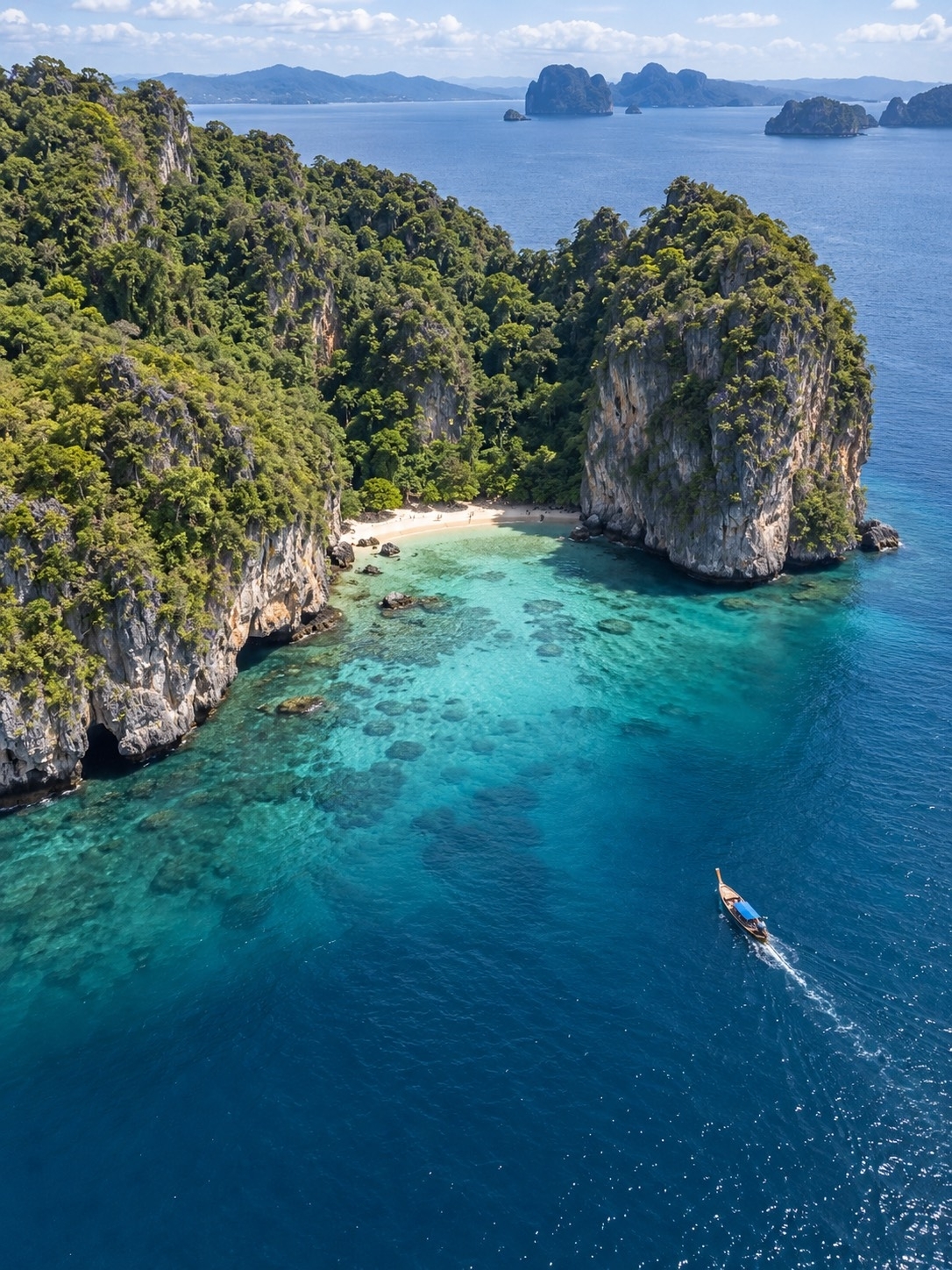💙🌊🏝️ Koh Lao Lading, Krabi: A small island in the middle of the sea, with crystal-clear waters and beautiful beaches, a hidden gem of the Andaman Sea.