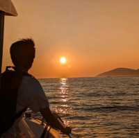 妻と見たアドリア海の夕陽