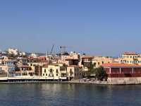 Charm of old waterfront promenade in Chania