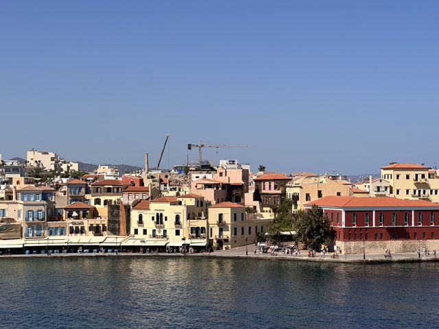 Charm of old waterfront promenade in Chania Charm of old waterfront promenade in Chania