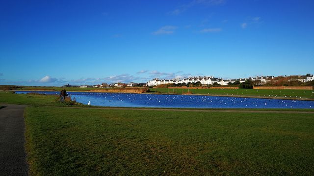England's stunning beach, Crosby Beach in late autumn.