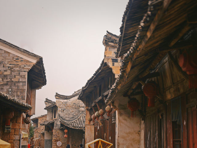 皤灘古鎮，千年歷史，“龍"型古街蜿蜒