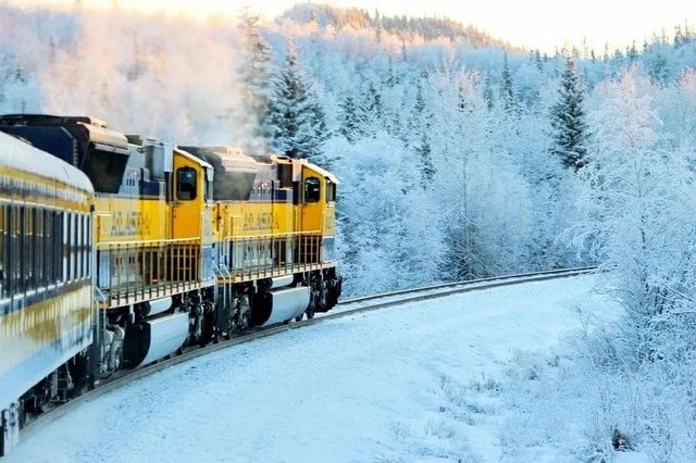 美國阿拉斯加 極光號列車AURORA WINTER ROUTE 現實版的極地特快 “阿拉斯加。
