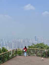 重慶山城高空俯瞰晚霞風景的好地方