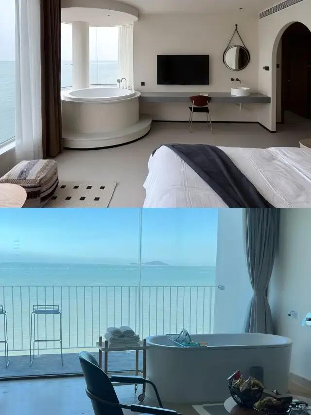 Weihai! Just checked out of a real first-line sea view room! If you come to Weihai, you must stay in a sea view room once.