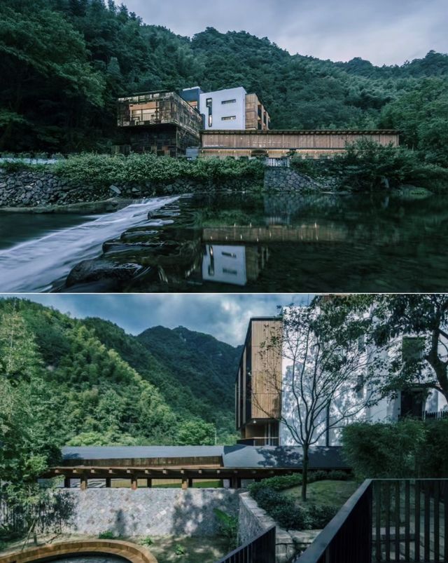 臨安·魚樂山房位於溪澗竹海環繞的世外桃源。