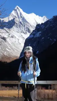 稻城亞丁的雪山頂,我的徒步ootd贏麻了!