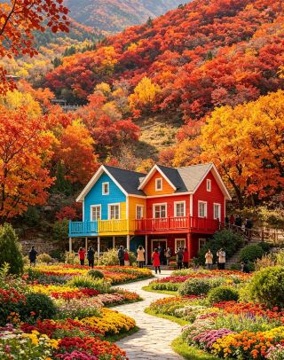 지난 홍예곡｜산둥 가을 단풍의 끝판왕, 4천 무 규모의 붉은 단풍 숲이 산을 물들이다