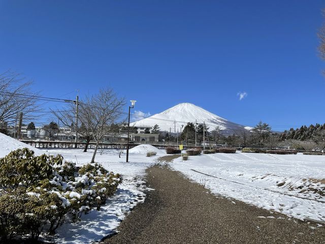 【静岡】富士山の見える絶景公園と雪景色
