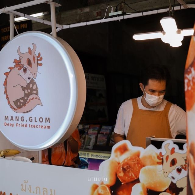 Mangglom deep fried icecream - มังกลม 🍨