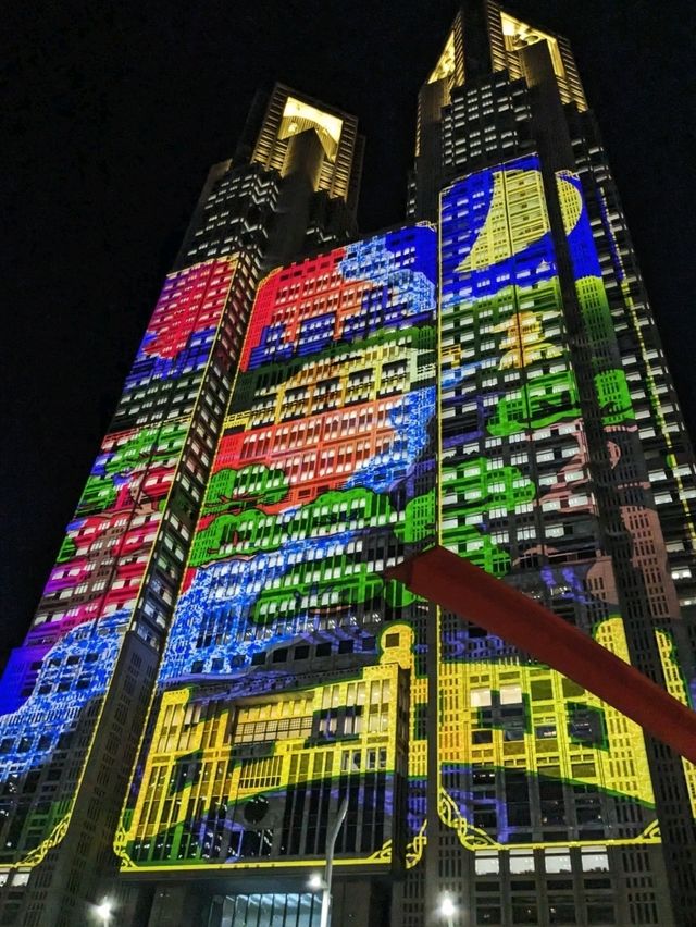 日本東京-免費高樓景觀台&光雕秀：東京都廳展望台