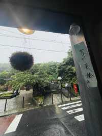 【神奈川県/極楽寺　お蕎麦の上にある色鮮やかな紫陽花&レモンをかけて色の変化も楽しめる】